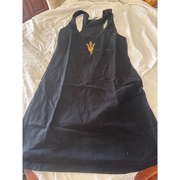 Chicka-d ASU Sun Devils Women’s Tank Dress Black Pitchfork Logo Size Large - Picture 1 of 4
